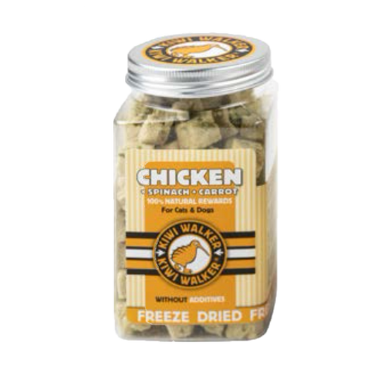 Kiwi Walker 100% poulet, épinards et carottes - Friandises d'éducation lyophilisées
