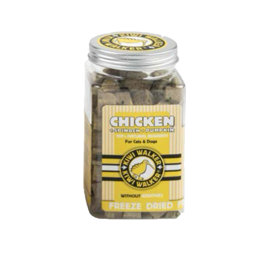 Kiwi Walker 100% poulet, épinards et citrouille - Friandises d'éducation lyophilisées
