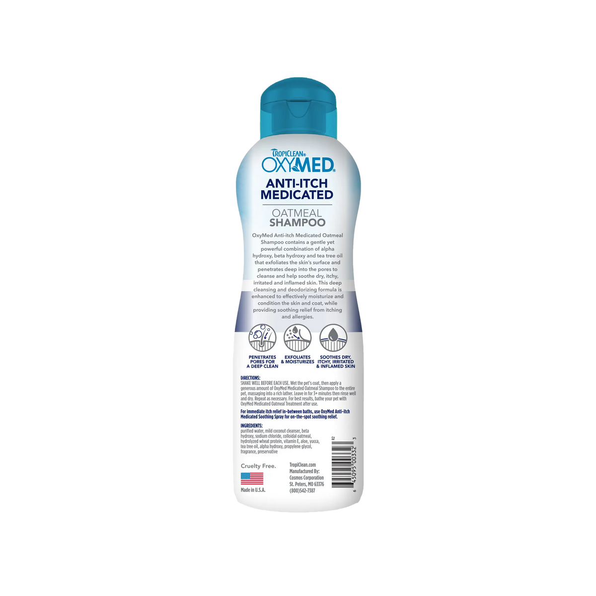Shampoing anti démangeaisons à l'avoine OxyMed - TropiClean